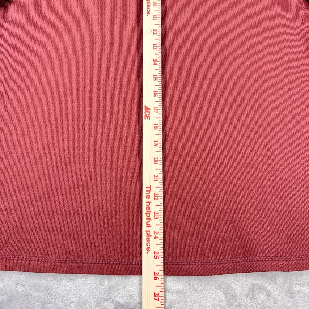 TAYLOR STITCH Heavy Bag Waffle Tee Mens 40 Burgundy Organic Cotton Short Sleeve - Picture 7 of 7